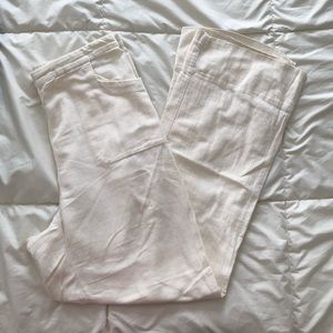 Soft Surroundings White Linen Pants
